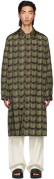 Dries Van Noten Green Len Lye Edition Graphic Print Coat