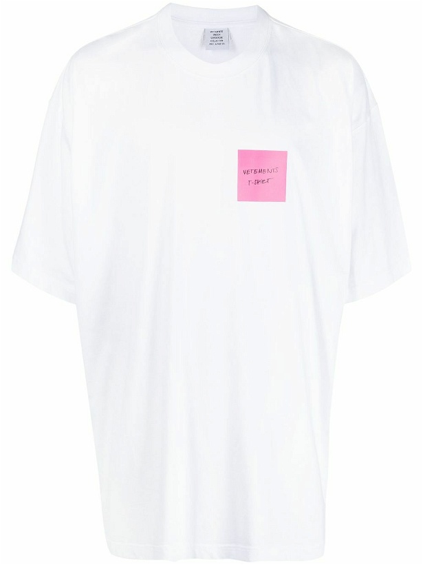 Photo: VETEMENTS - Logo Cotton T-shirt