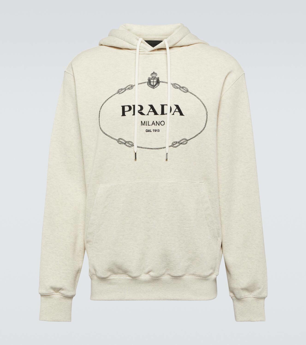 Prada Logo cotton hoodie