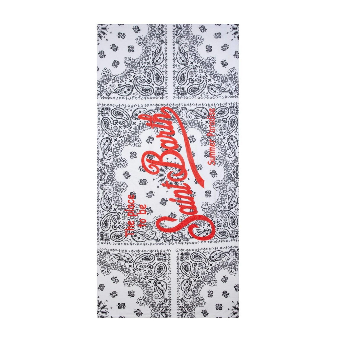 MC2 Saint Barth Soft Terry Beach Towel With White Bandanna Print