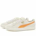 Puma Men's Clyde OG Sneakers in Frosted Ivory/Clementine