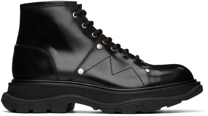 Photo: Alexander McQueen Black Tread Slick Boots