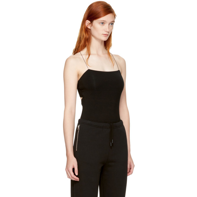 T by Alexander Wang Black Cropped Ruched Tank Top