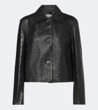 Arma Emy croc-effect leather jacket