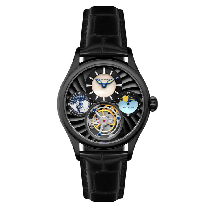Photo: Thomas Earnshaw Celestial Huggins Black Dial Mens Watch ES-8261-09