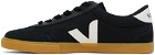 VEJA Black & White Volley Canvas Sneakers