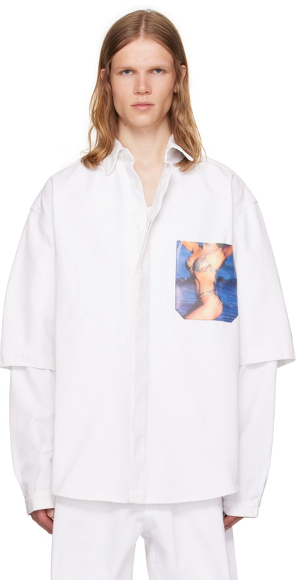 Photo: ABRA White Print Shirt