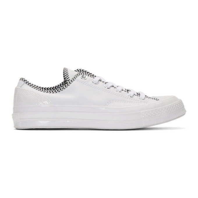 Photo: Converse White Leather Chuck 70 Mission V Sneakers