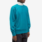 Auralee Men's Heavy Crew Sweat in Teal Green