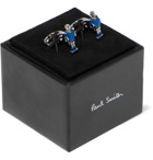 Paul Smith - Foosball Silver-Tone and Enamel Cufflinks - Men - Blue