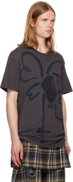 Collina Strada Gray Flower Print T-shirt
