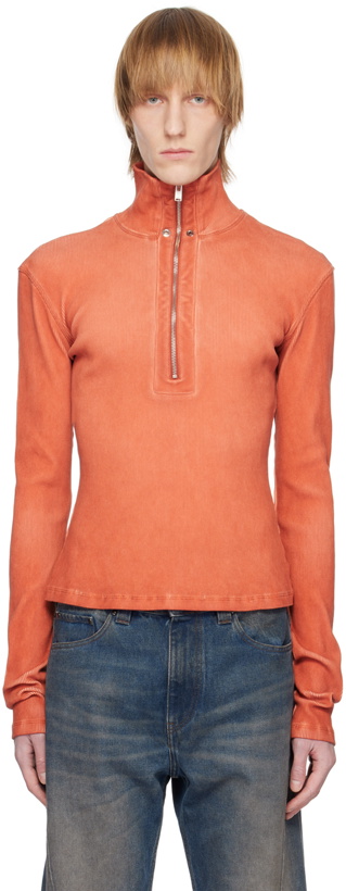 Photo: MISBHV Orange Half-Zip Sweater