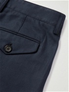Oliver Spencer - Claremont Tapered Pleated TENCEL™ Lyocell-Blend Twill Suit Trousers - Blue