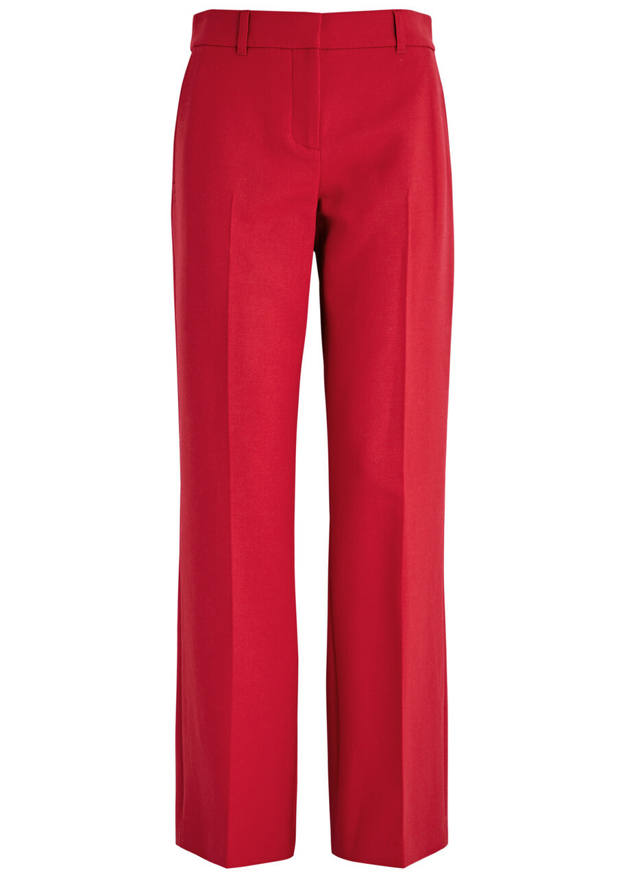 Casablanca Sports Straight-leg Wool-blend Trousers Red