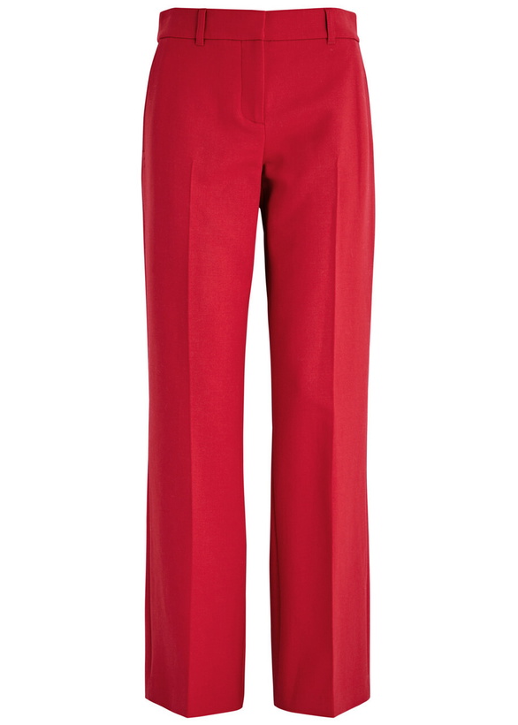 Photo: Casablanca Sports Straight-leg Wool-blend Trousers Red