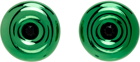 JW Anderson Green Bumper Moon Crystal Earrings