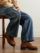 Yuketen - Salvia Padded Leather-Trimmed Suede Boots - Brown