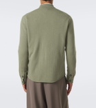 Allude Knitted wool and cashmere shirt