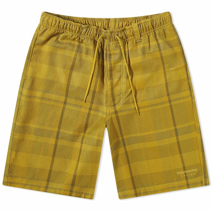 Photo: thisisneverthat Men's Waffle Check Short in Mustard