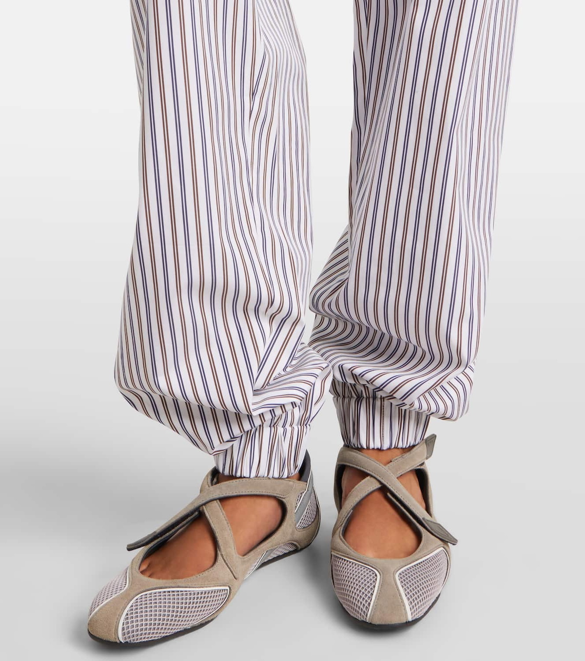 The Attico Striped cotton sweatpants