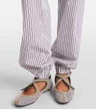 The Attico Striped cotton sweatpants