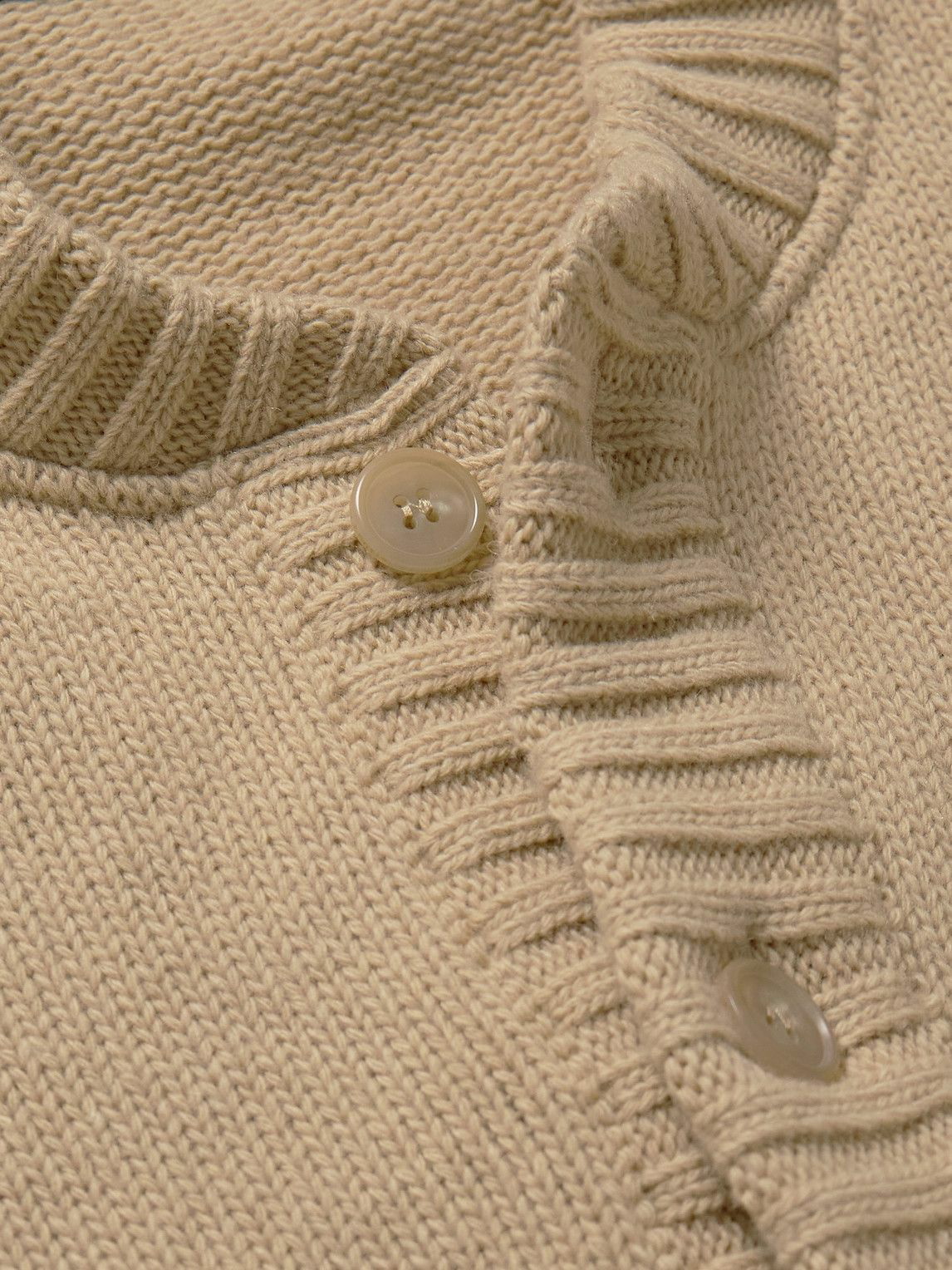 Palm Angels - Logo-Intarsia Wool-Blend Cardigan - Neutrals Palm Angels