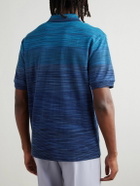 Missoni - Space-Dyed Cotton-Piqué Polo Shirt - Blue