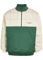 Malbon Spruce Logo-embroidered Half-zip Cotton Jacket Cream
