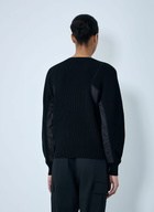 Moncler Ribbed Knit Sweater with Contrast Panels