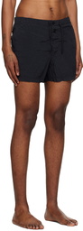 Stone Island Black Crinkled Swim Shorts