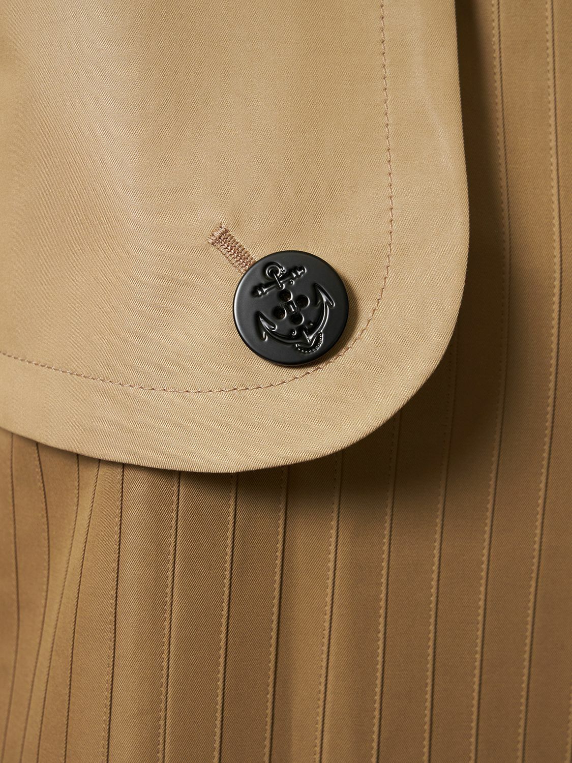 【Sacai】　Cotton Gabardine Dress ベージュ SACAI Pleated Cotton Blend Gabardine Dress Sacai