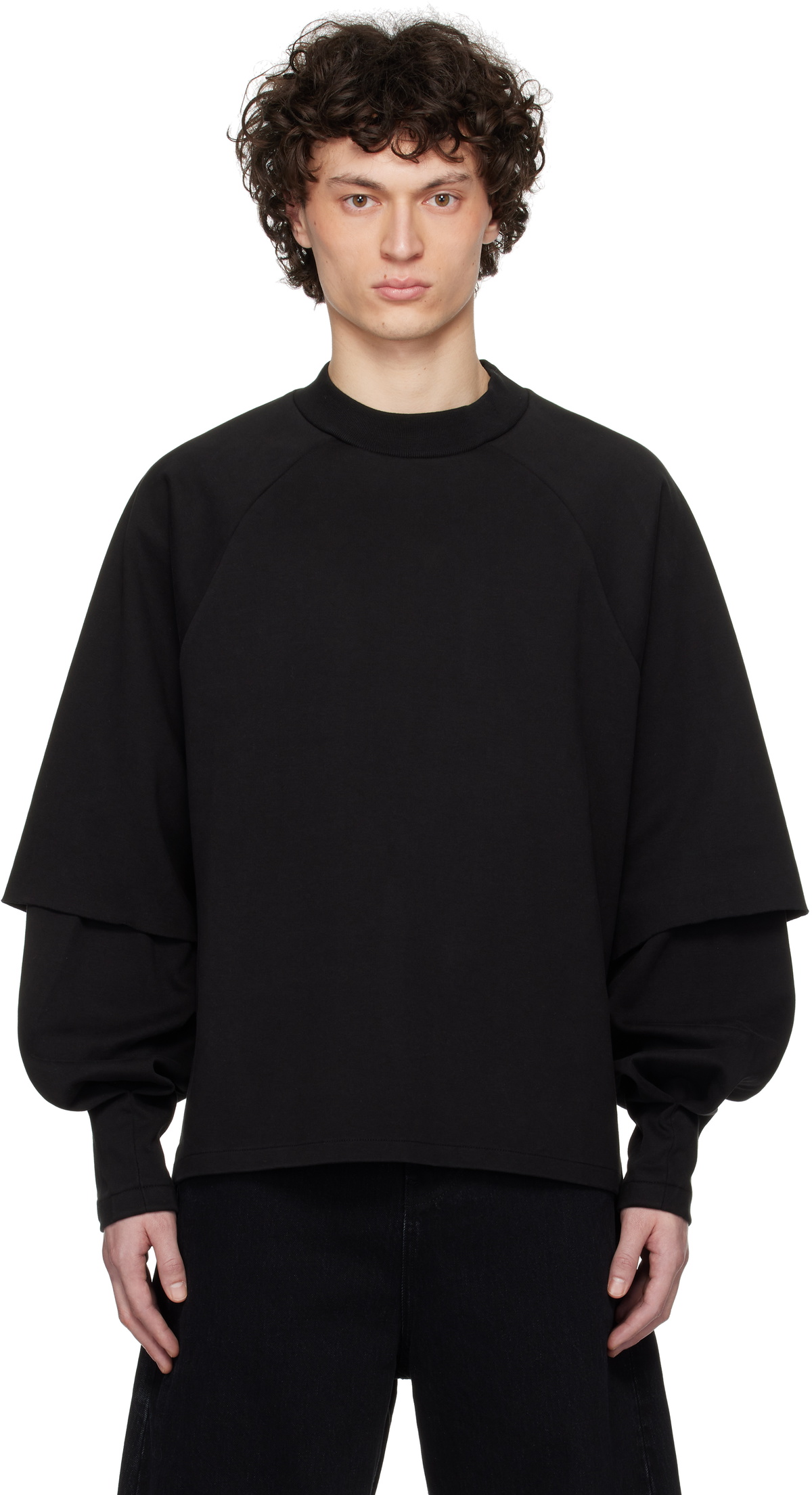 Seventh Black Raglan Layered T-shirt Seventh