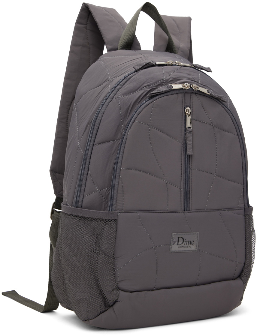 Dime Gray Quilted Backpack