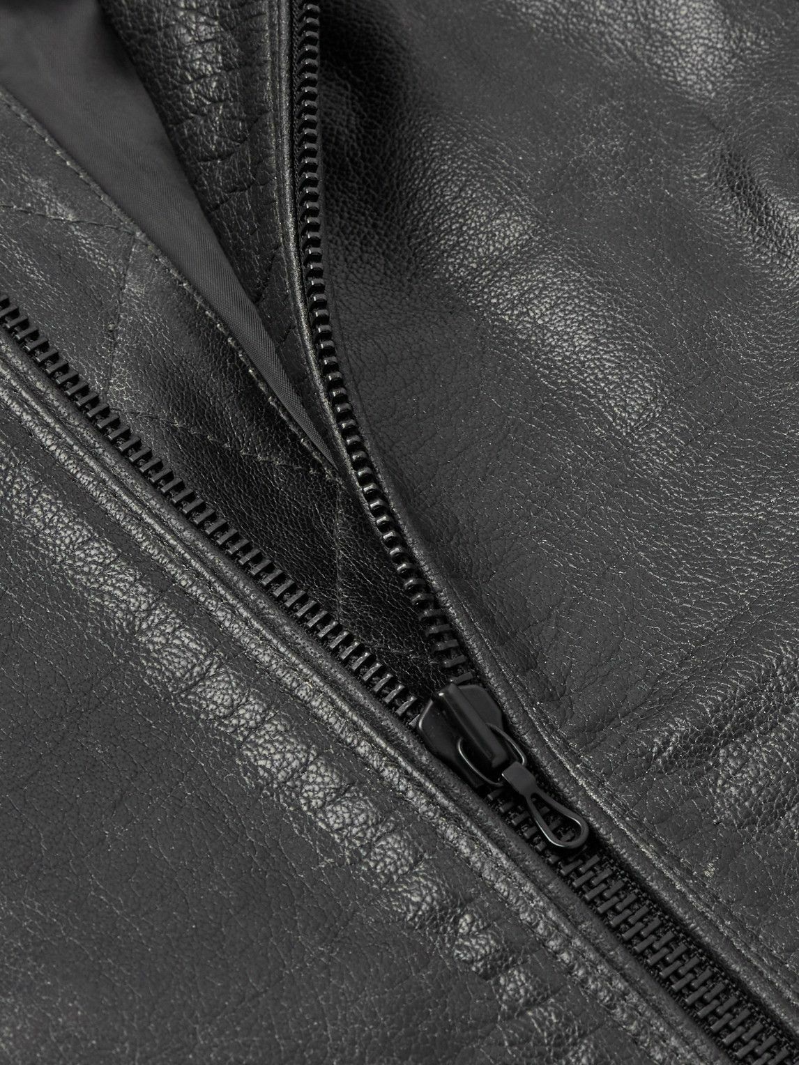 Rag & Bone - Manston Distressed Leather Jacket - Black