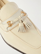 TOM FORD - Sean Patent-Leather Tasselled Loafers - White