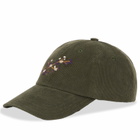 Drake's Men's Blackthron Needlecord Baseball Cap in Olive 