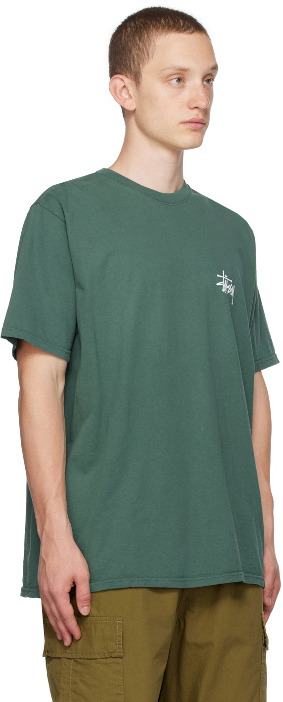 Stüssy Green Pigment-Dyed T-Shirt Stussy