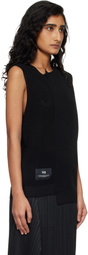 Y-3 Black Gfx Knitted Sweater Vest