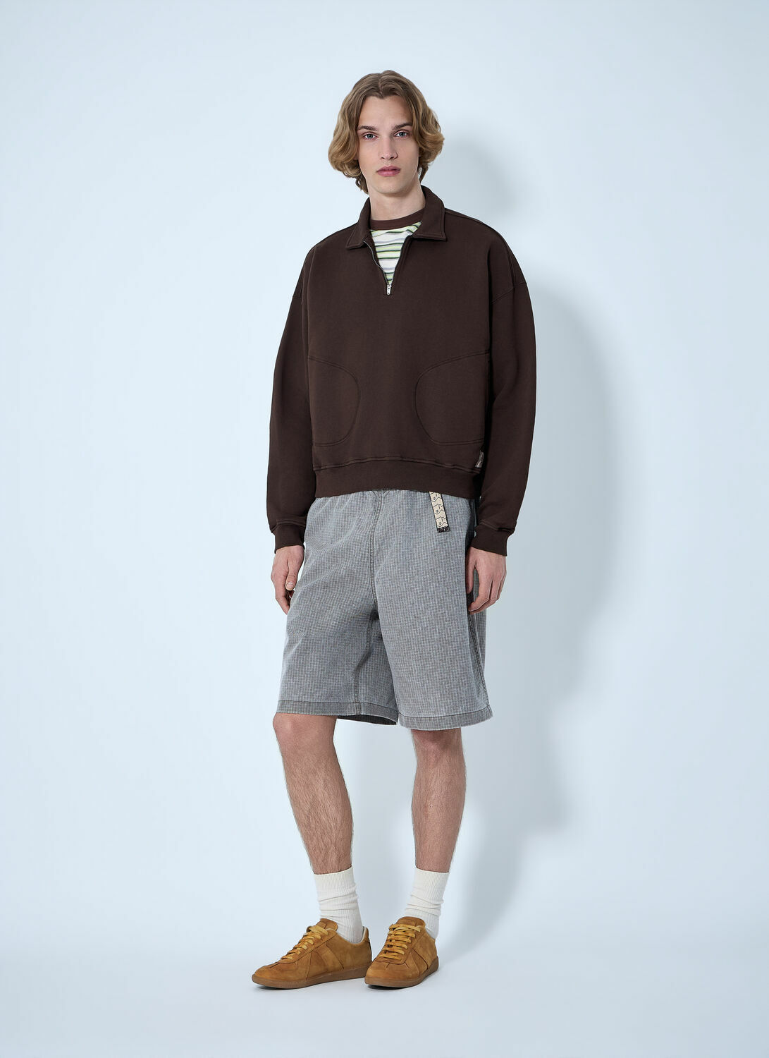 Brain Dead Half-Zip Collared Sweatshirt