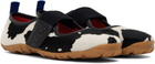 Wales Bonner Black & Off-White Mary Jane Flat Sneakers