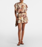 Marant Etoile Jocadia printed ruffled cotton skort