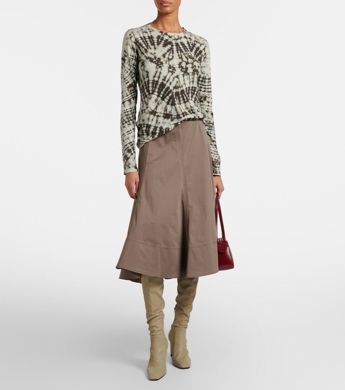 Proenza Schouler Mia tie-dye cotton jersey top
