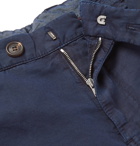 Brunello Cucinelli - Linen and Cotton-Blend Twill Cargo Shorts - Men - Navy