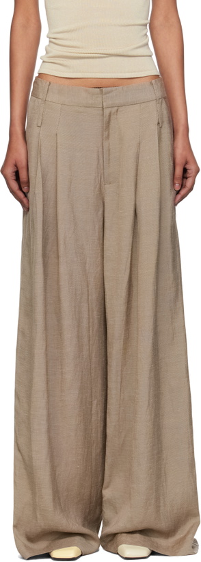 Photo: St. Agni Beige Melange Double Loop Trousers