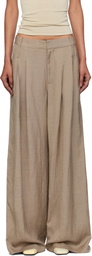 St. Agni Beige Melange Double Loop Trousers