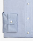Brooks Brothers Men's Stretch Big & Tall Dress Shirt, Non-Iron Pinpoint Spread Collar | Blue