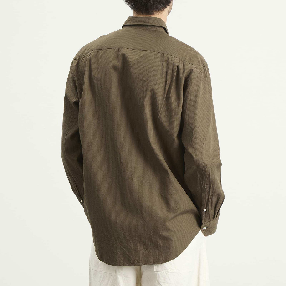 Kaptain Sunshine Men's Regular Collar Shirt Stripe in Brown
