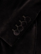 Kingsman - Shawl-Collar Cotton-Velvet Tuxedo Jacket - Black