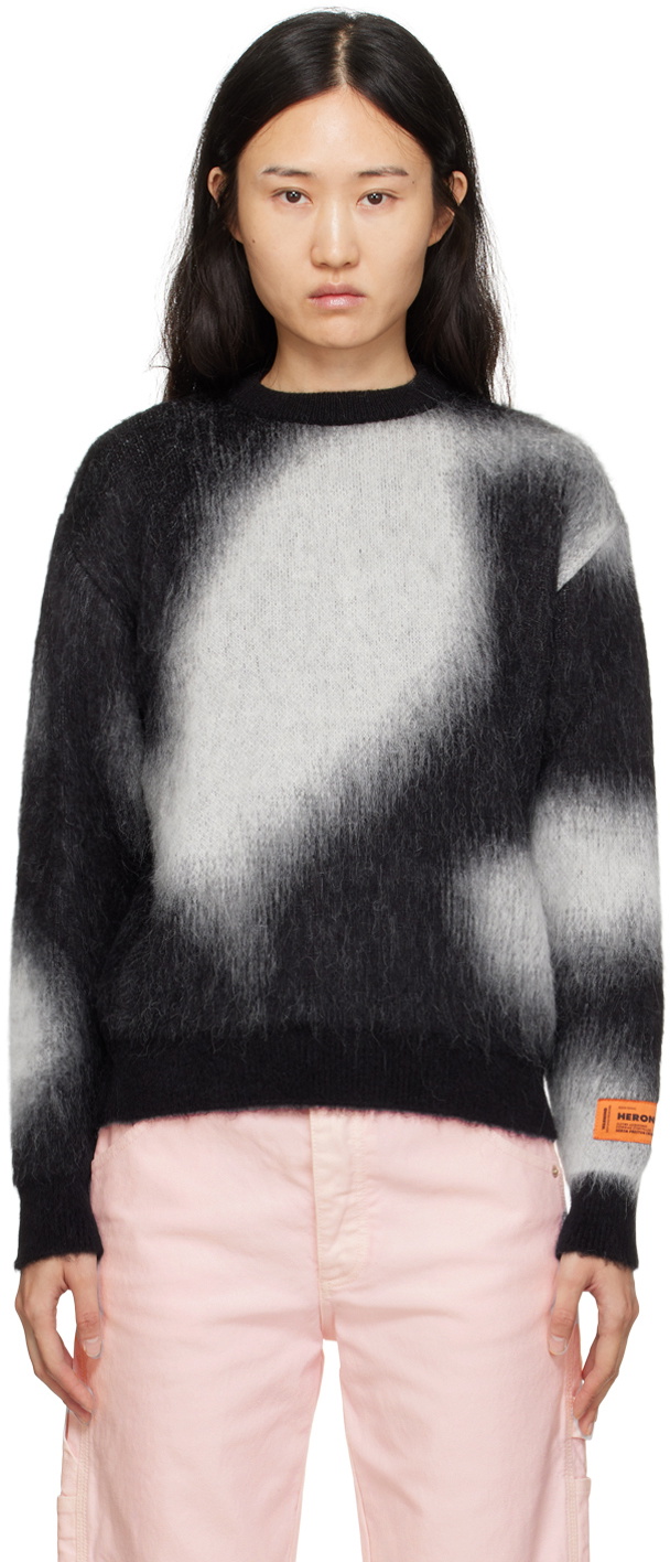 Heron Preston Black & White Aop Sweater