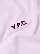 A.P.C. - Clint Logo-Print Cotton-Jersey Sweatshirt - Purple